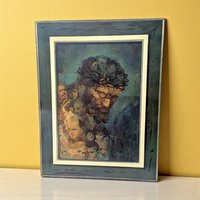 Vintage Walter Sallman "One in Christ" Print on Board: 1970s Religious Wall Art