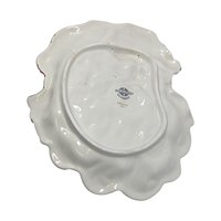 Vintage Fitz and Floyd Santa Face Plate: Ceramic Christmas Cookie Platter