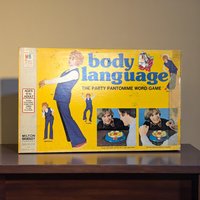 Vintage 1975 Body Language Game: Milton Bradley Pantomime Party Word Game