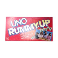 Vintage 1993 Uno Rummy-Up Game: Mattel Tile Strategy Family Activity