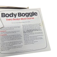 Vintage 1984 Body Boggle Game: Parker Brothers Floor Party Activity