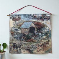 Vintage Countryside Tapestry - Thomas Kinkade Song of Solomon 7:11 Wall Art