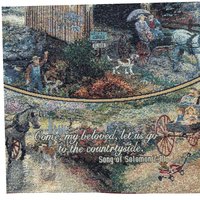Vintage Countryside Tapestry - Thomas Kinkade Song of Solomon 7:11 Wall Art