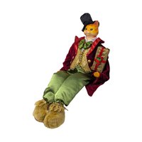 Vintage 1990s Dapper Cat Shelf Sitter: Anthropomorphic Holiday Decor