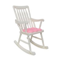 1997 Mattel Barbie Dollhouse Rocking Chair Pair: Pink and White Nursery Furniture