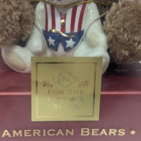 Vintage 1989 Lenox 100th Anniversary American Bears Set: New in Box Porcelain & Plush