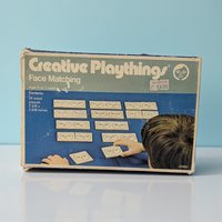 Vintage Creative Playthings Face Matching Game J0480: Mid-Century Wood Learning Toy