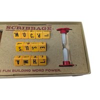 Vintage 1963 Scribbage Word Game: E.S. Lowe Family Dice Game