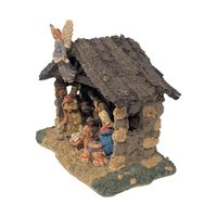 Vintage Resin Light Up Nativity Scene: One Piece Creche Religious Holiday Decor