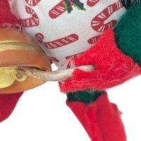 Vintage Christmas Choice: Plush Santa Heads Plastic Face & Elf Baker