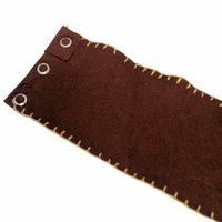 Vintage 1970s Embroidered Waist Belt: Brown Felt Floral Boho Cincher