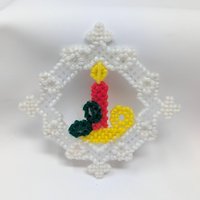 Vintage Handmade Plastic Canvas Ornaments: Needlepoint Christmas Decor Set