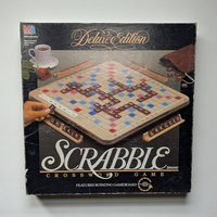 Vintage 1989 Scrabble Deluxe Edition Game: Milton Bradley