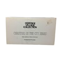 Vintage 1990 Red Brick Fire Station: Dept 56 Christmas in the City