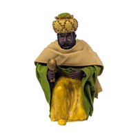 Vintage 2002 Fabric Mache Nativity Set: Target 8 Piece Holiday Decor