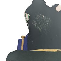 Vintage Resin Cast Iron Stocking Holder: Whimsical Trio of Santas