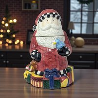 Vintage Ceramic Santa Claus Cookie Jar: Debbie Mumm