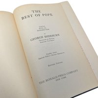Vintage 1946 The Best of Pope Hardcover Book: George Sherburn Ronald Press