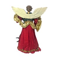 Vintage Fabric Angel Tree Topper: Christmas Holiday Decoration