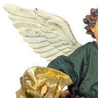 Vintage Fabric Angel Tree Topper: Christmas Holiday Decoration