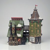 Vintage 1995 Elfin Forge & Assembly Shop: Dept 56 North Pole Village Lighted House