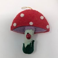 Vintage Handmade Needlepoint Ornament Set: Cross Stitch Christmas Decor