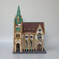 Vintage 1990 All Saints Corner Church: Dept 56 Christmas in the City