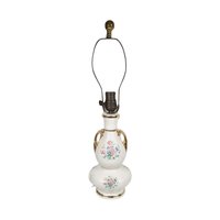 Large Vintage Floral Ceramic Lamp