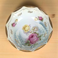 Antique P.K. Silesia Floral Porcelain Bowl