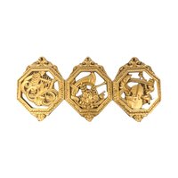 1976 Homco Gold Musical Instrument Wall Hangings