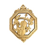 1976 Homco Gold Musical Instrument Wall Hangings