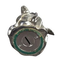 Vintage Silver Tone Metal Clown Bank