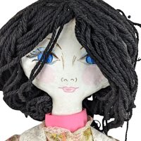 Vintage Large Handmade Paper Mache Doll