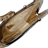 Vintage 1960s Clear Vinyl Purse with Gold Tinsel and Glitter