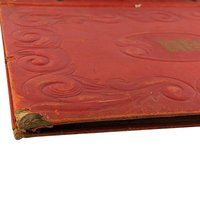 Vintage Large Red Embossed Scrapbook: Norman Rockwell Art Prints