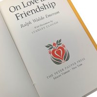 Vintage On Love and Friendship Hardcover Book: Ralph Waldo Emerson Mid-Century Literature