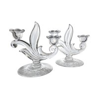 Duncan Miller First Love Glass Candlesticks