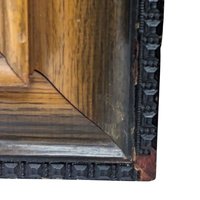 Antique Large Ornate Wood Picture Frame with Portrait