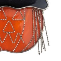 Vintage Stained Glass Jack O' Lantern