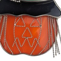 Vintage Stained Glass Jack O' Lantern