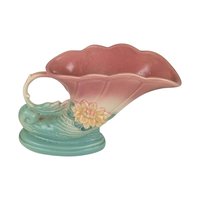 Vintage Hull Pottery Waterlily Cornucopia Vase