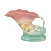 Vintage Hull Pottery Waterlily Cornucopia Vase