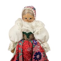 Vintage Hand-Crafted Folk Art Wooden Doll