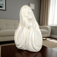 Vintage Pottery Madonna Music Box Planter