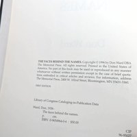 1996 The Faces Behind the Names: The Vietnam War Signed Hardcover