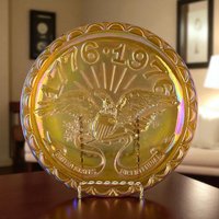 1976 Indiana Glass Bicentennial Carnival Glass Plate