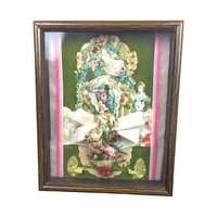 Vintage Victorian Valentine Collage Shadow Box
