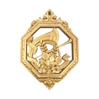 1976 Homco Gold Musical Instrument Wall Hangings