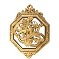 1976 Homco Gold Musical Instrument Wall Hangings