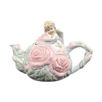 1980s Ceramic Avon Cherub Teapot